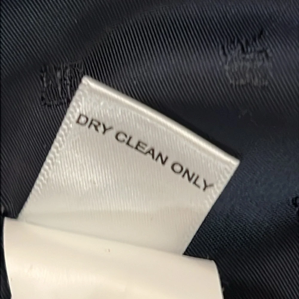 New Banana Republic Blazer Jacket Navy/White Checked Cotton Stretch Lined Size 4 - Picture 14 of 16